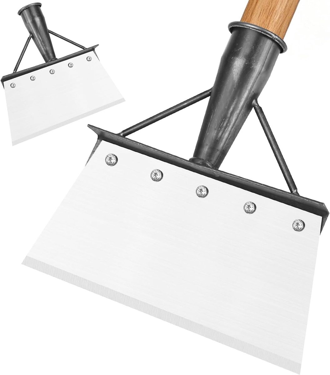 Multifunctionele Tuinschep van Manganese Staal, 21 cm, Ideaal voor Onkruid Verwijderen, Mos en Sneeuwschuiven, Robuust Tuingereedschap met Scherp Lemmet