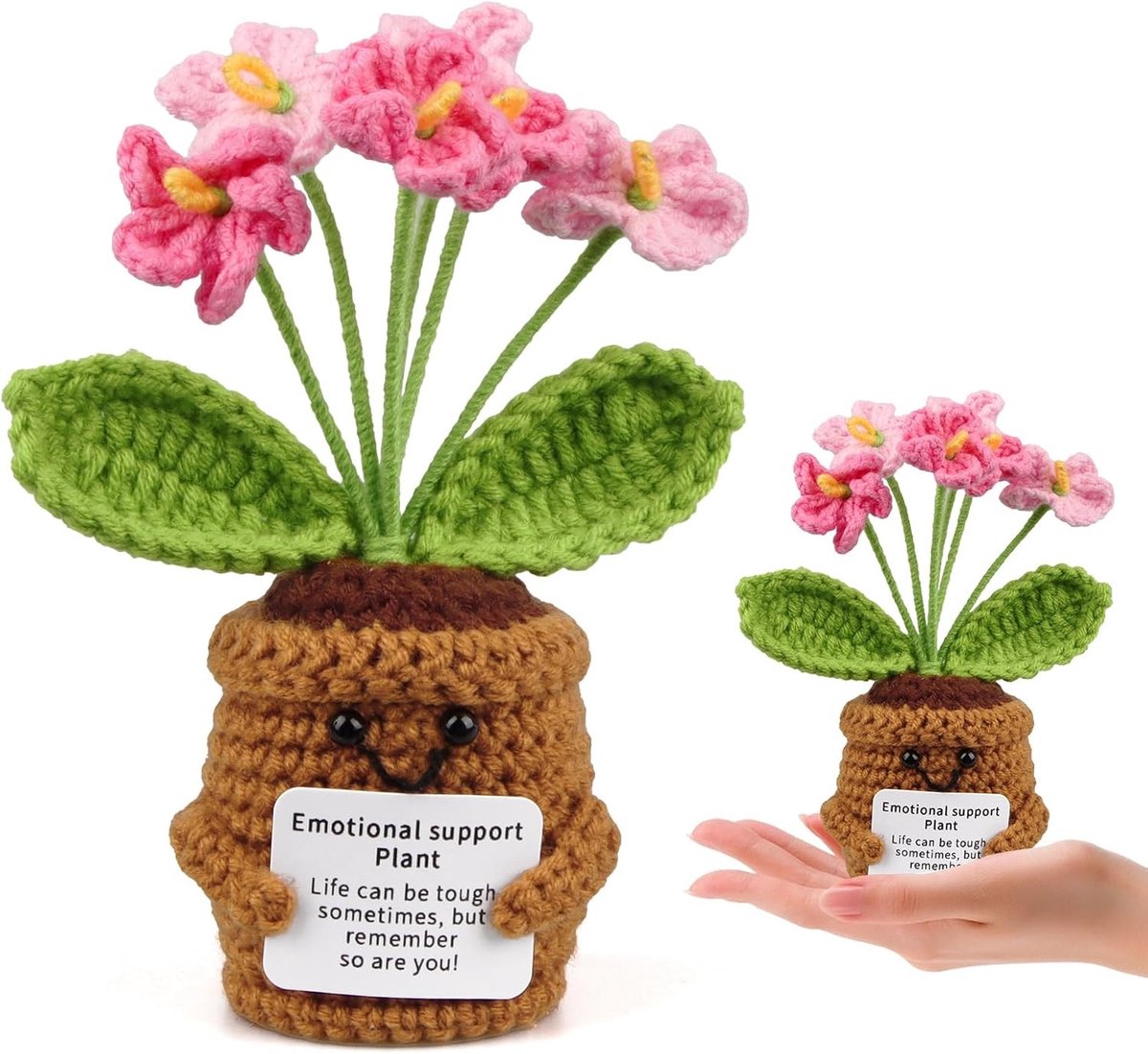 Vergeet-me-niet bloemen cadeau voor nicht - Positieve boodschap, Moederdag geschenk, Beterschapswens, Eerste schooldag verrassing (6 roze vergeet-me-niet)