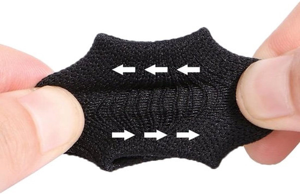 Vingerbeschermers 20 Stuks - Elastische Vingerbandages - Compressie Ondersteuning - Knokkelbescherming - Sportactiviteiten - Zwart Nylon Spandex - Vingermoffen