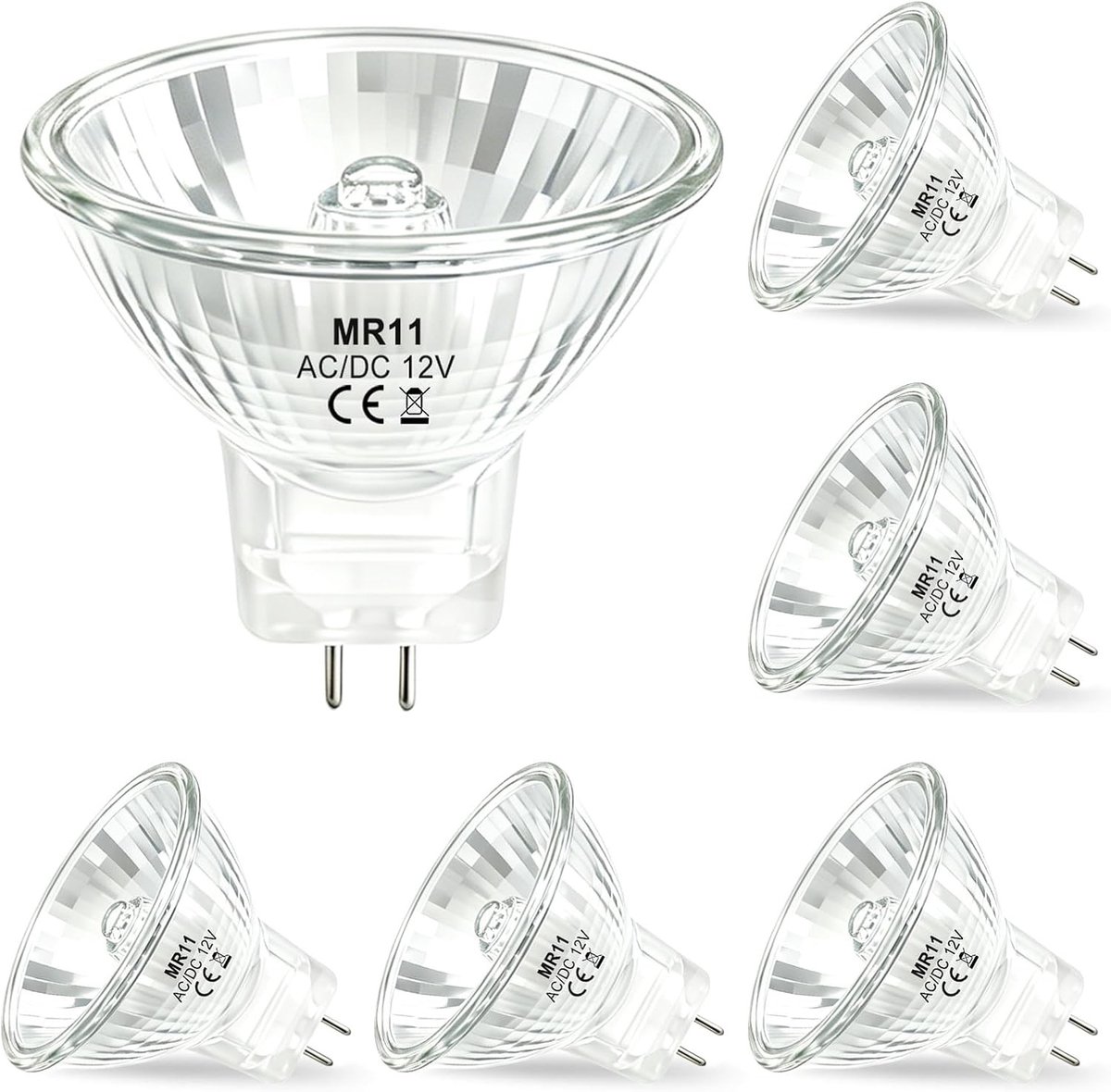 Halogeenlamp - Wit - 35 mm - Dimbare GU4 Halogeenspot met Glazen Kap - Voor Inbouwarmaturen