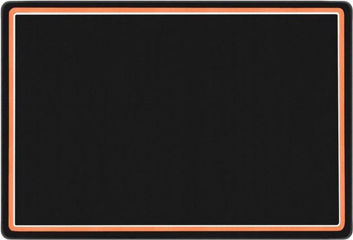 Drumtapijt met zwarte en oranje rand, 182x122 cm - Ideaal voor drummers, geluiddemping en bescherming van de vloer