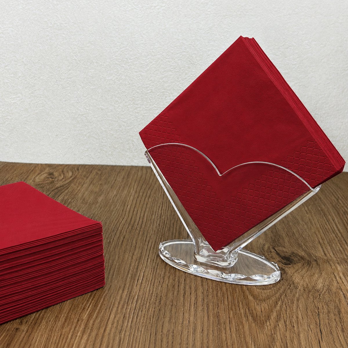 ATXANC Servetten 33 x 33 cm – Rood – 2-laags – 100 Vellen per Pak – 2 Pakken – Zacht en Sterk – Goede Absorptie – Voor Restaurants, Hotels en Dagelijks Gebruik