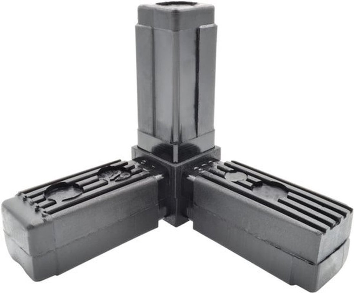 4x Design61 Connector Vierkante Buizen - 90Â° Hoek - 25 x 1,5 mm