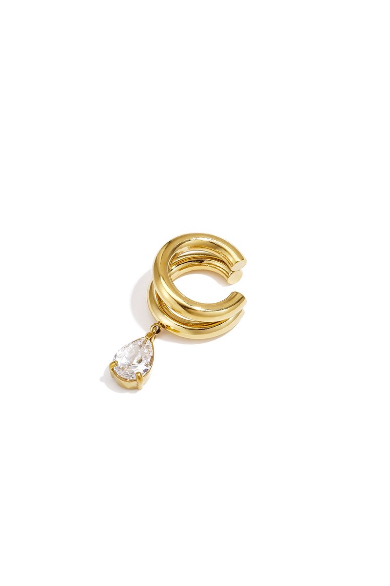 Cleo - Oormanchetten - Goud - Stainless Steel - - Goud
