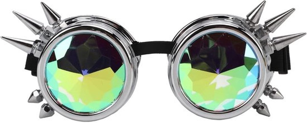 Steampunk Caleidoscoop Zonnebril met Regenbooglenzen