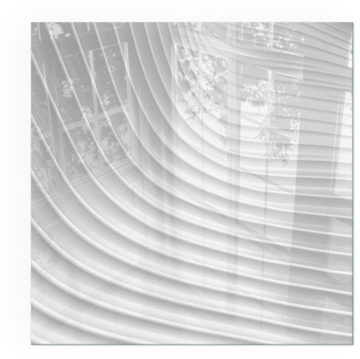 ArtPrintCavePlaat onder houtkachel - 60x60cm - Vloerplaat voor kachel - Kachel vloerplaat Wit - Vloerplaat openhaard