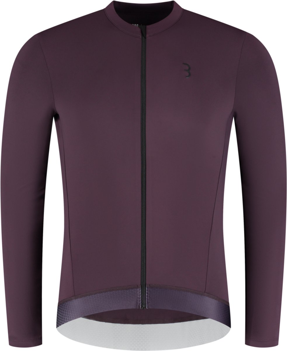 BBB Cycling Transition Lange Mouwen Fietsshirt Heren en Dames - 10-15 °C - MTB en Wielrenshirt met 4 Zakken - Rood Paars - XL - BBW-501