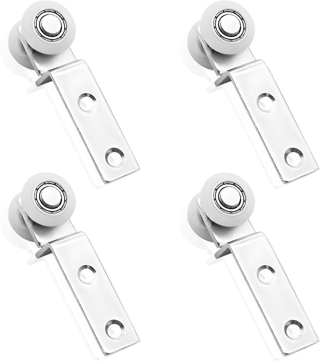 Solidchoice - 4 Stuks Rollers voor Glijdende Deuren en Gordijnen met Stille Beweging