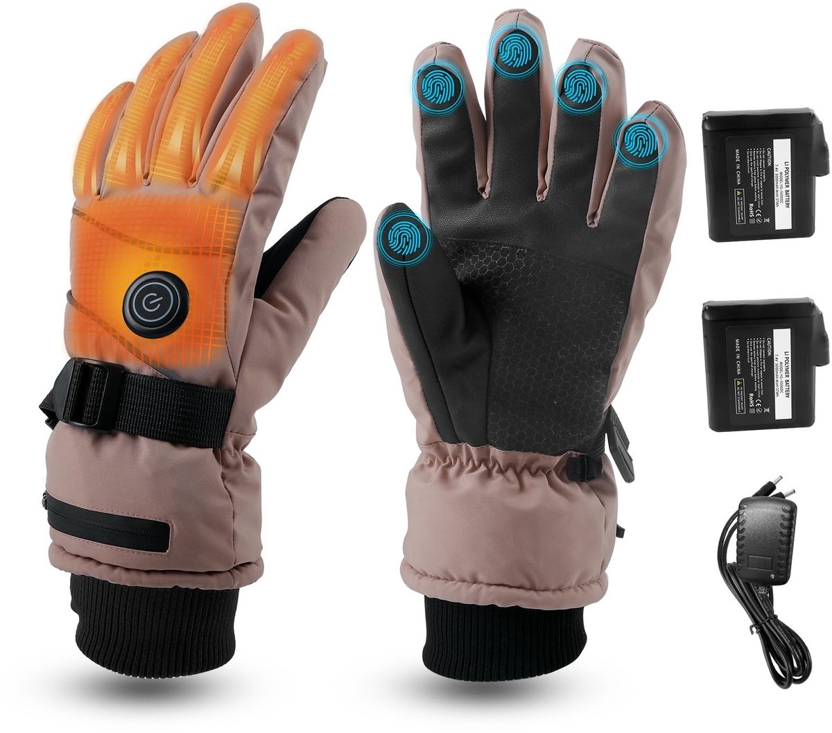 Solidchoice - Oplaadbare Verwarmde Handschoenen met 3 Warmte-instellingen