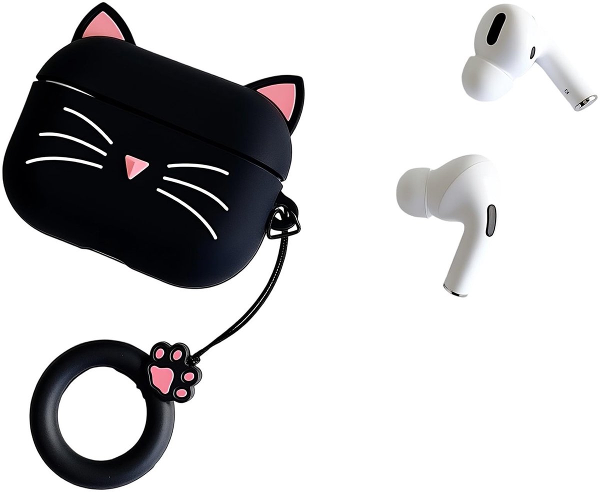Solidchoice - Siliconen Hoes voor AirPods Pro met Kat Ontwerp