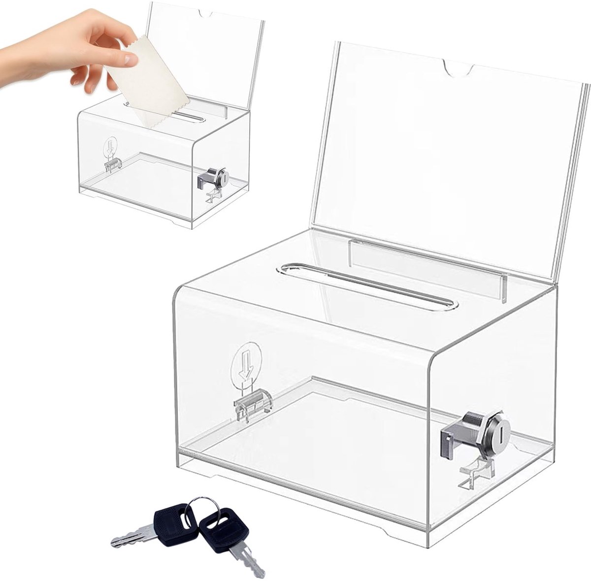 Solidchoice - Lockable Acrylic Dispenser Box voor Business Cards en Suggesties