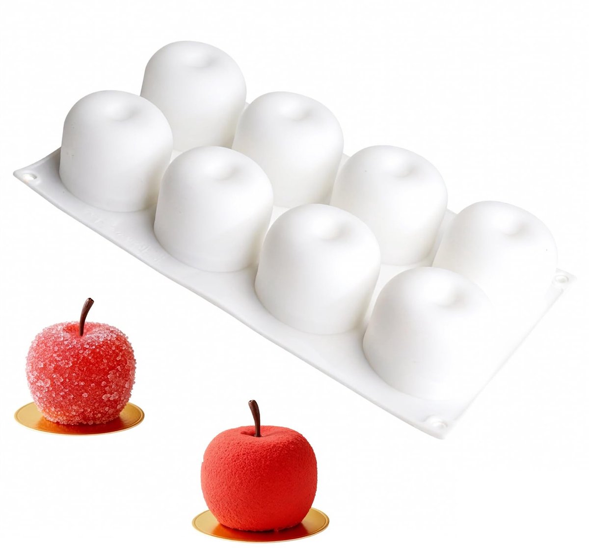Solidchoice - Siliconen Bakvorm met 8 Appelvormige Compartimenten