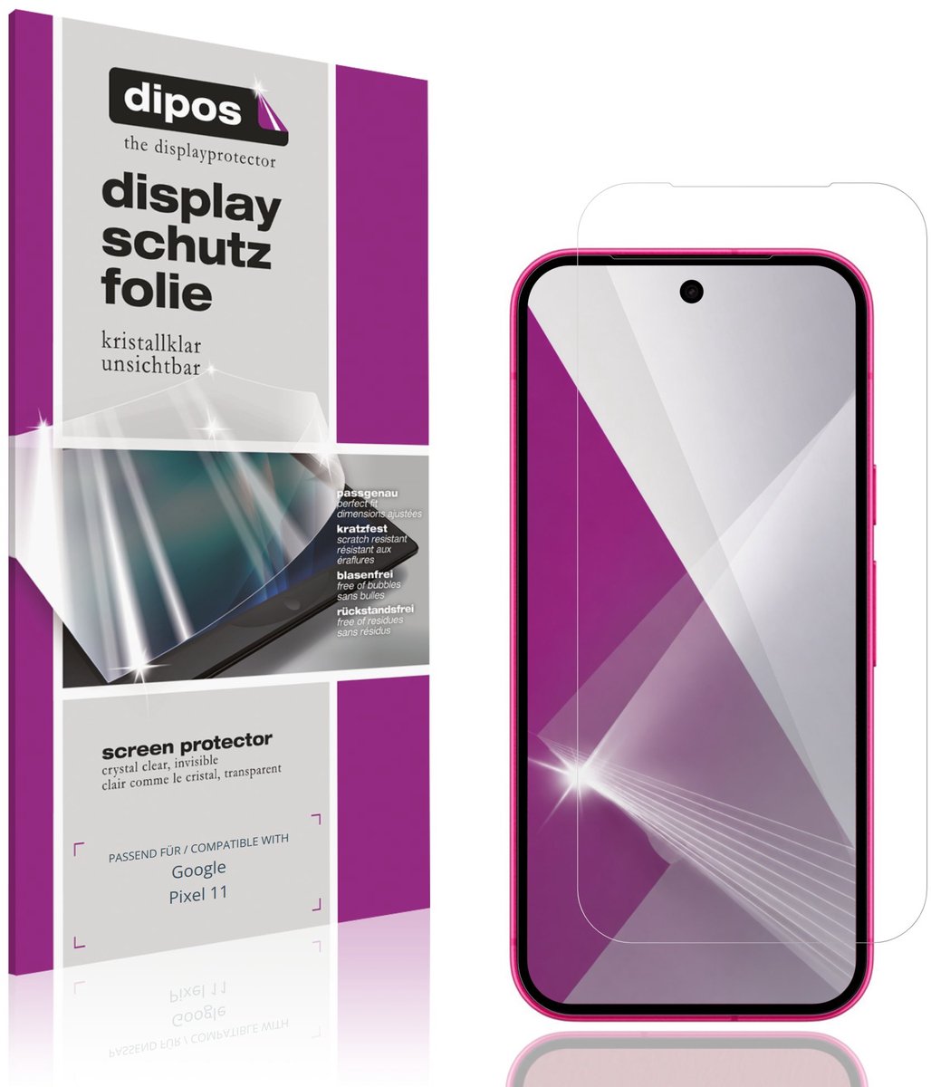 dipos – 4x Beschermfolie geschikt voor Google Pixel 11 | Krasbestendige & heldere Screenprotector Ultra-Thin