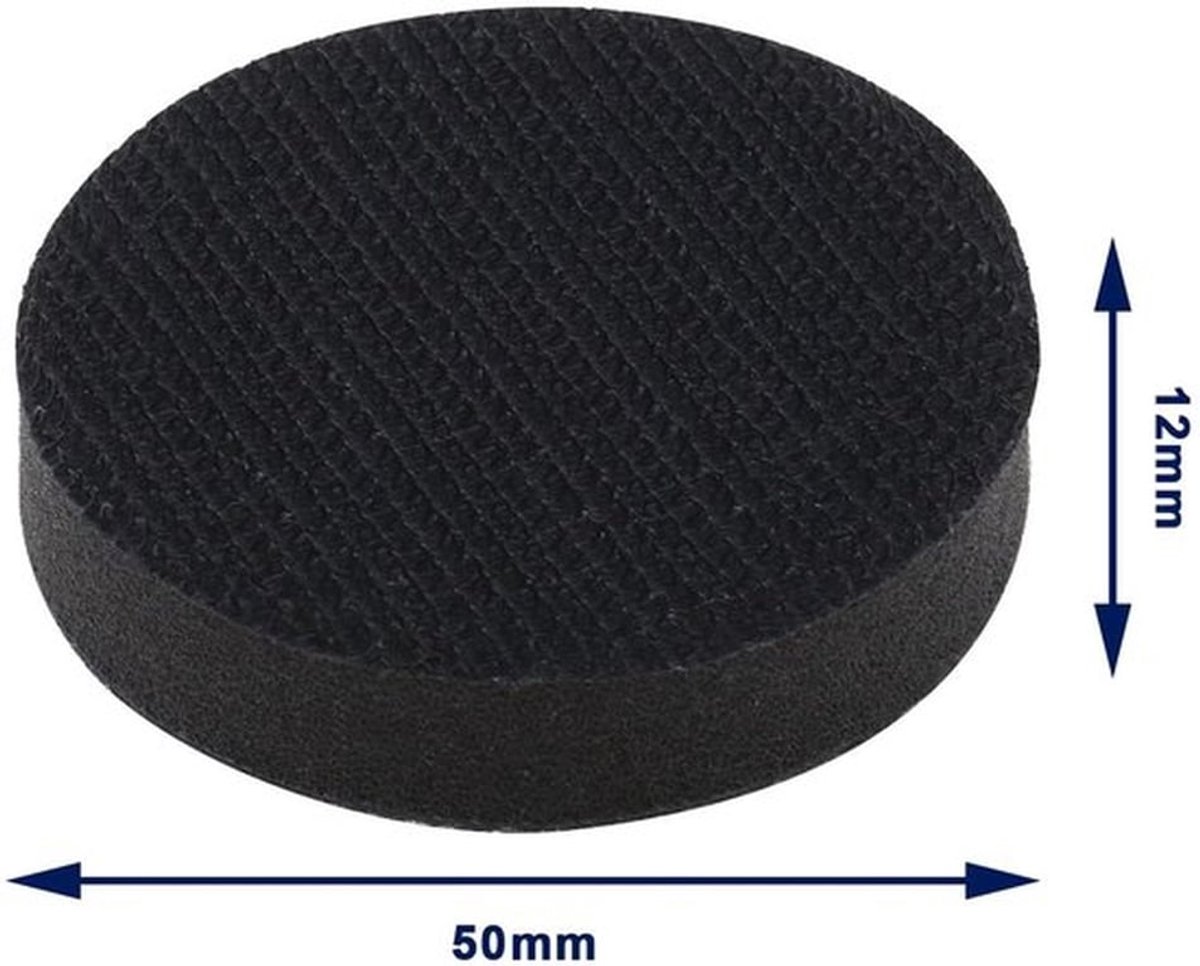 Sponspad 50 mm - Zachte Spons - Schuurpad - Haak en Lus - 5 Stuks - Trillingen Verminderen
