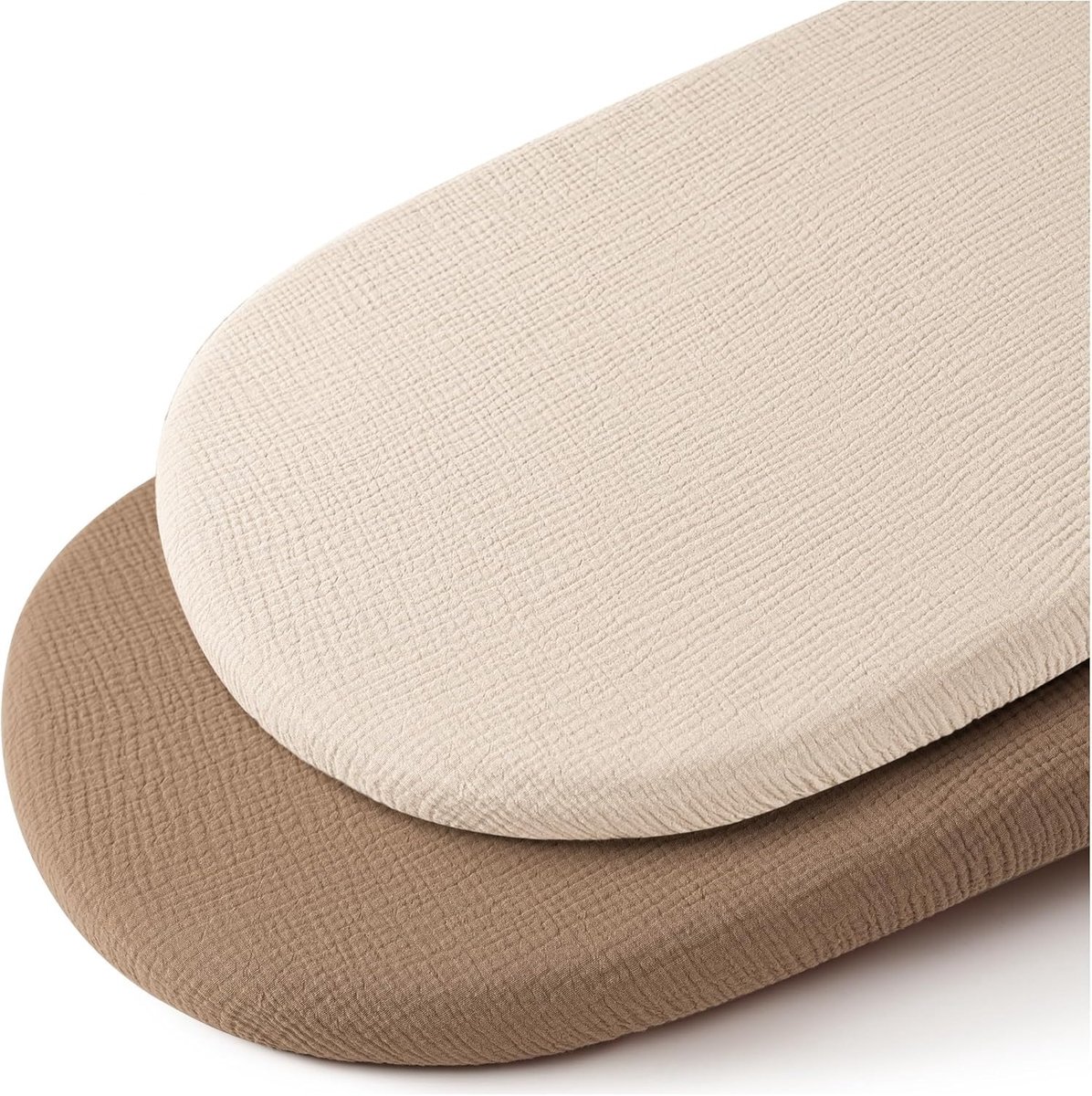 Wieg hoeslaken set van 2 stuks - ademend mousseline katoen - afneembaar wasbaar buitenhoes - geschikt voor babywieg matras - 32 * 17 inchStijl 21