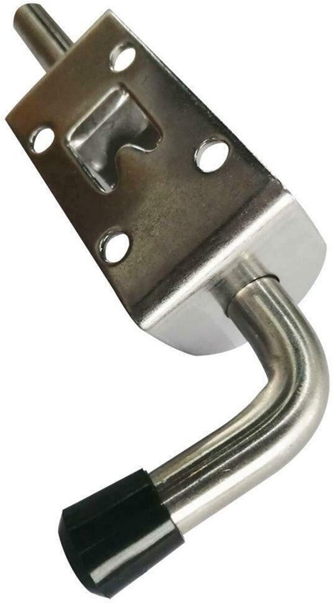 Lente Bout Heavy Duty - Stalen Deurbout - Roestbestendig - Vergrendeling - Vloerbevestigingsplaat - Ergonomische Handgreep - Deurslot