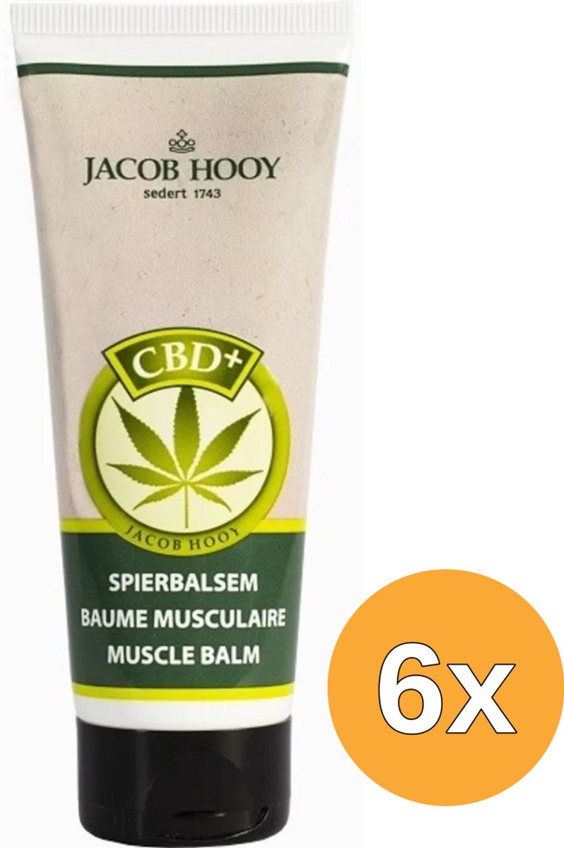 6x Jacob Hooy CBD Spierbalsem (75 ml)
