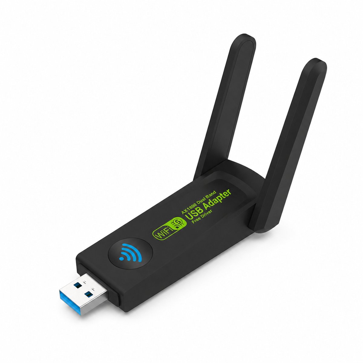 WiFi adapter USB - 1300Mbps - WiFi Dongle - WiFi Antenne -Dual Band 2.4 GHz & 5 GHz - Plug & Play - Dual Antenne