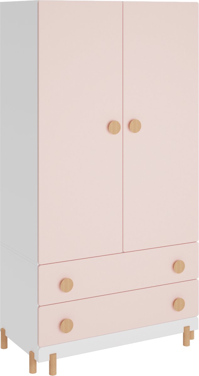 Kinderkledingkast Vaarentaa 156x80x41 cm roze [en.casa]