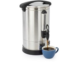 HCB® - Professionele Horeca Percolator - 5,3 liter - 35 kopjes - 230V - RVS / INOX Perculator - Elektrisch koffiezetapparaat - Volautomatische koffiemachine - 30x30x43 cm (DxBxH) - 2.40 kg - 1345
