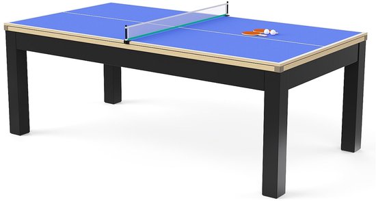 Vente-unique Convertibele tafel - Biljart & Pingpong - 213 x 112 x 81,5 cm - Zwart - BALTHAZAR van Vente-unique — afbeelding 3