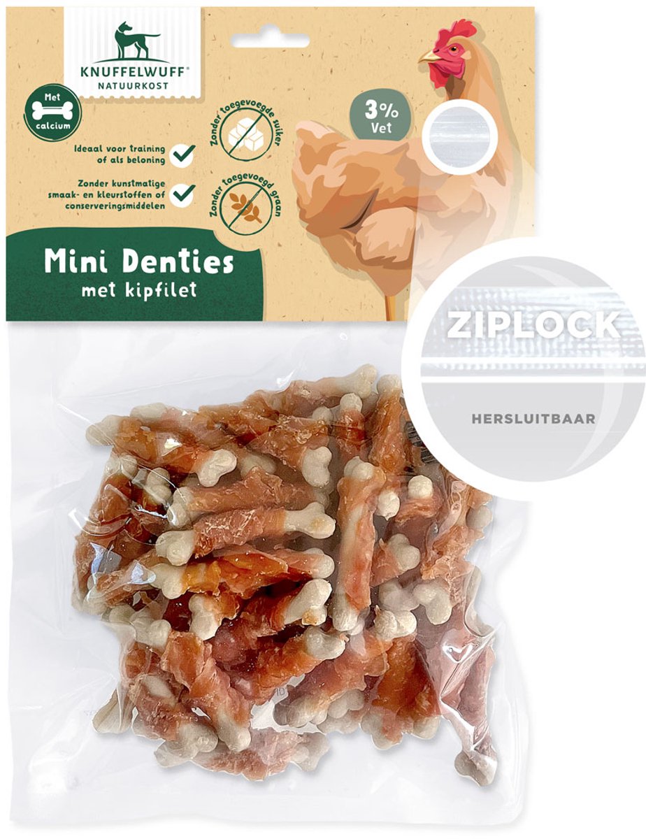 Knuffelwuff Mini Denties met kipfilet