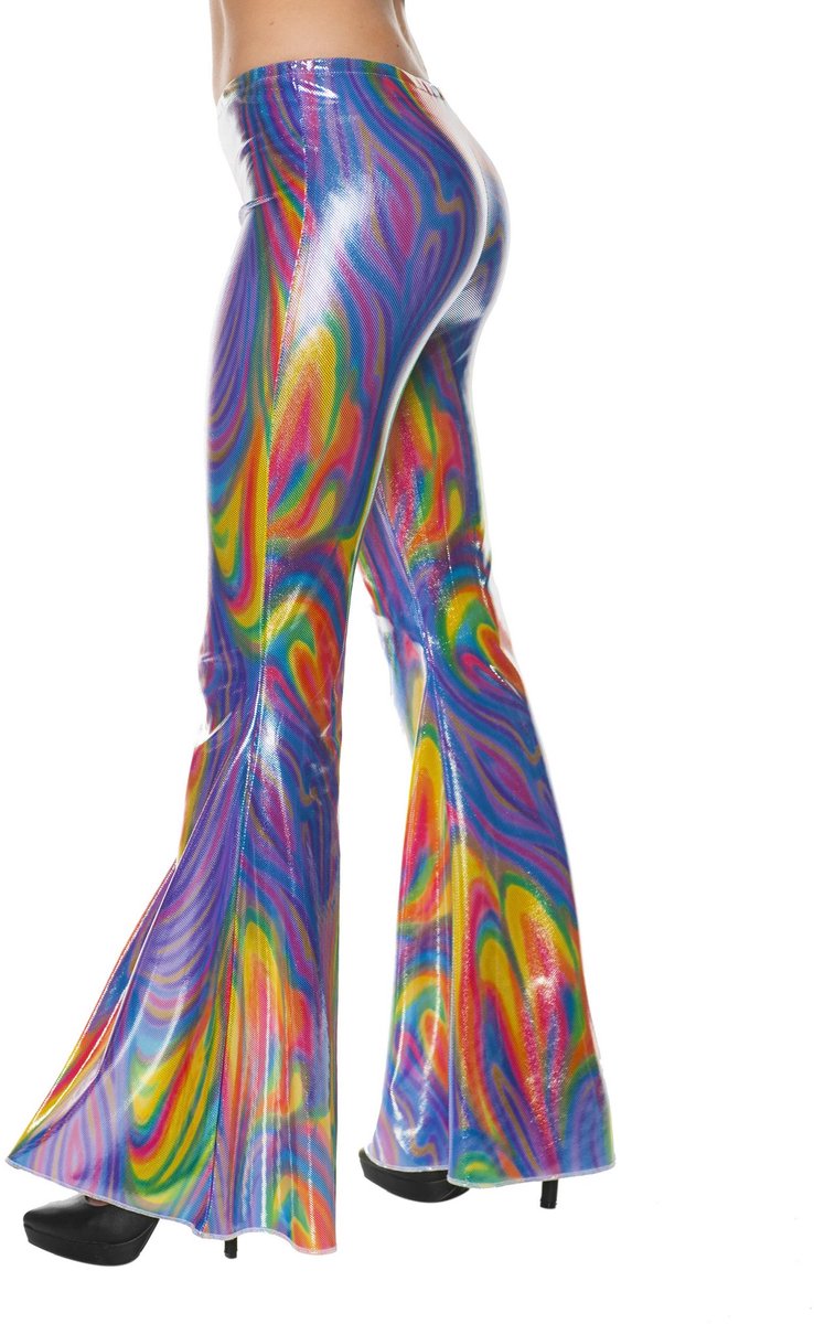 Jaren 70 Damesbroek Psychedelic - Carnaval kostuum