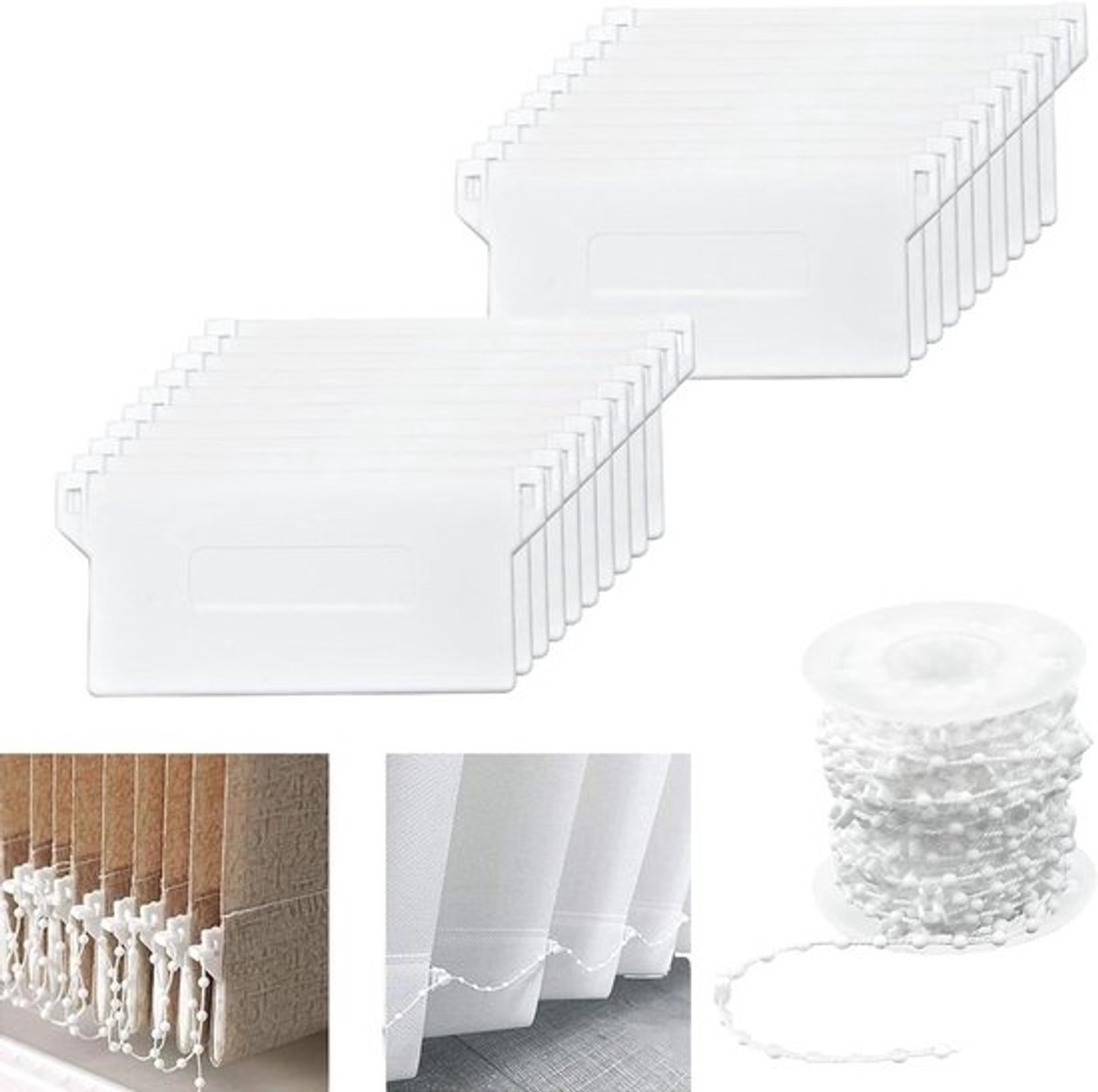 20 Stuks Verticale Blind Accessoires 127mm - Gewichten Lamellen - Vervangende Onderdelen