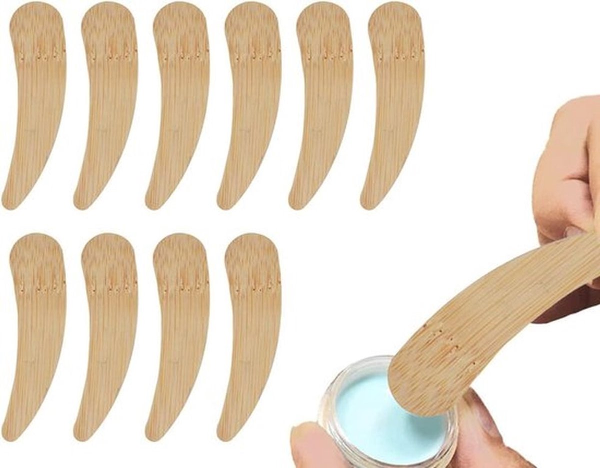 Cosmetische Make-upspatel Scooter - 10 stuks Bamboe Crème-Spatel