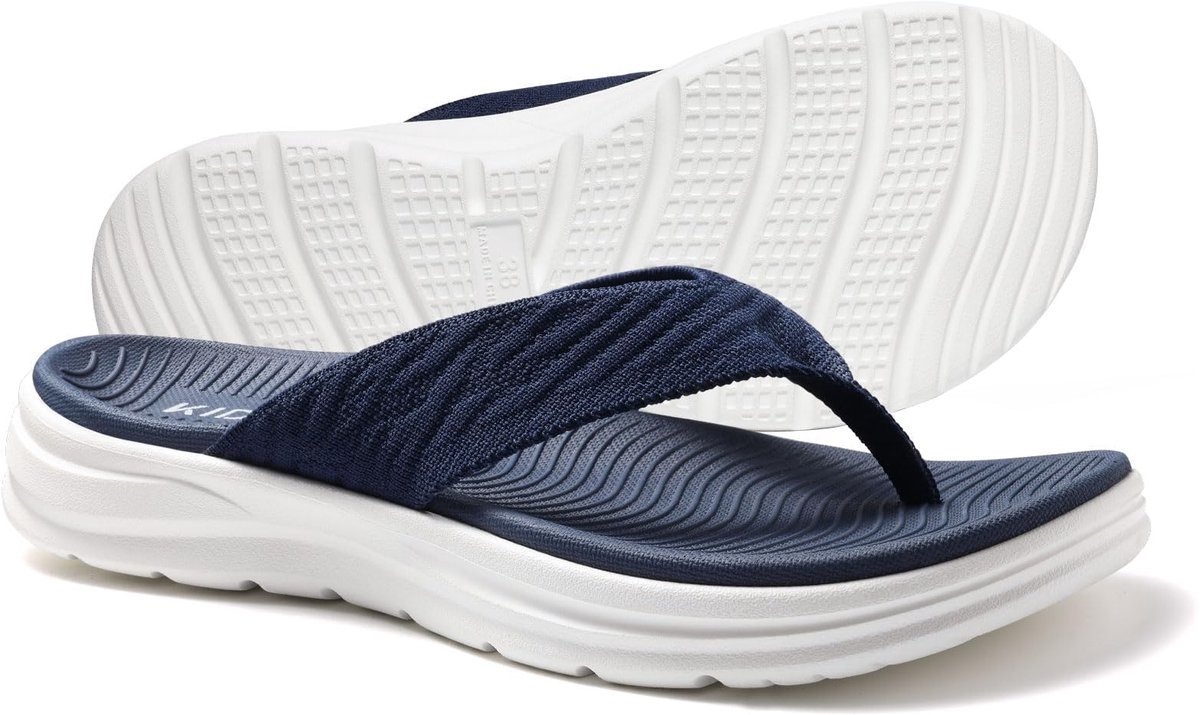 Homaxy -Slim Slippers - Anatomische Teenslippers -Dames Slippers -42-Donkerblauw