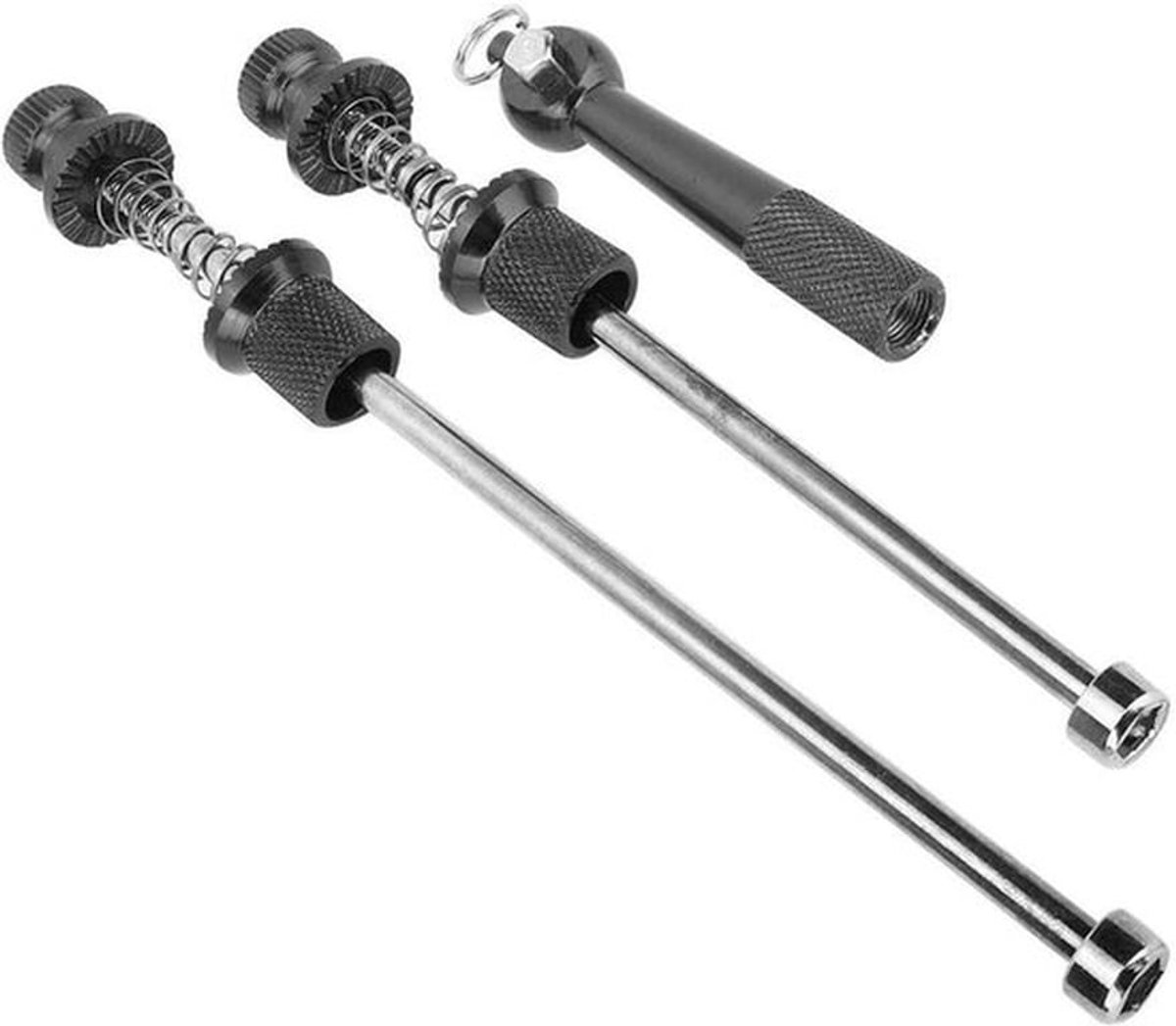 Wielvergrendeling - Quick Release - Racefiets - Beveiliging - Wielen - Hendel - Geschikt voor Merk - Spiesjes - Zwart - Quick Release Spiesjes - Vergrendeling - Veiligheid.