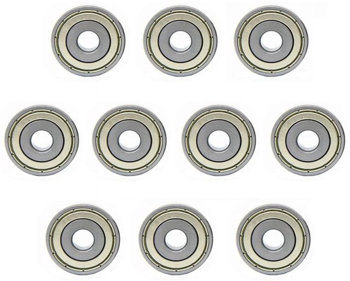 Diep Groef Kogellager - 6000ZZ - 10 Stuks - Z2 - IJzeren Cover - Lager Staal - Zilver - Geschikt voor Kleine Lager 10x26x8mm