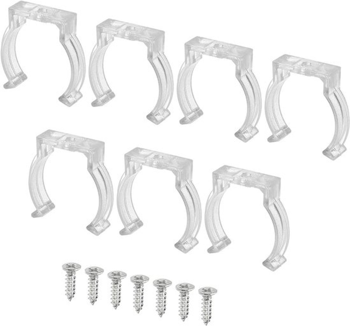 Houder Beugel U Clips - Houder - Kunststof - Buisklemmen - Schroeven - LED-lampen - Plafondlamp - Pack van 10
