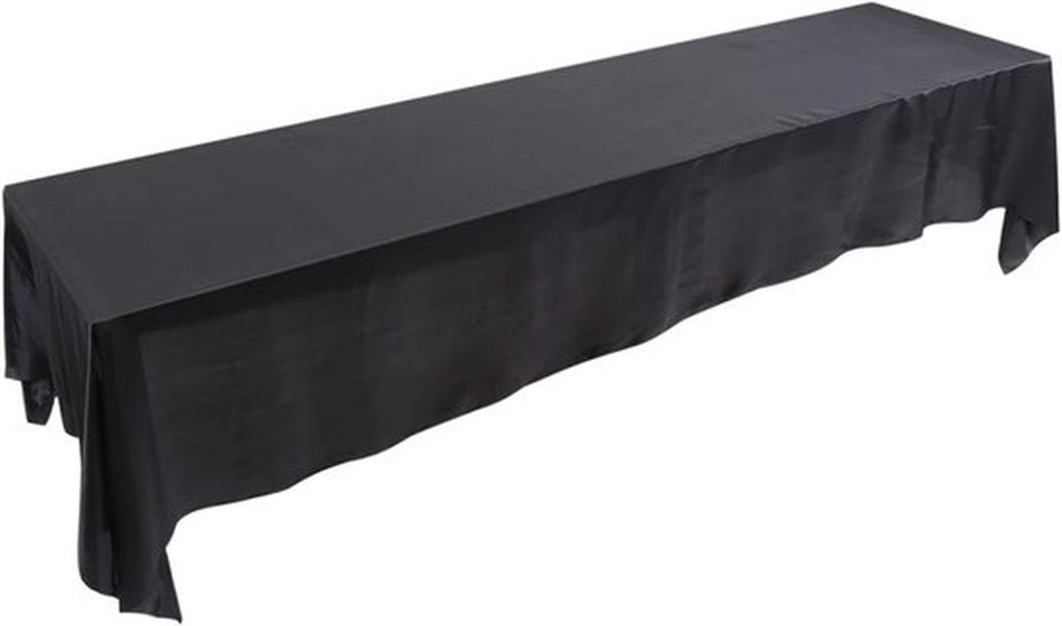 - Rechthoekig Tafelkleed - Bankettafel - Stoffen - Buffettafel - Feesttafel - Geschikt voor Diner - Bruiloft - Zwart - Meerdere Kleuren Optioneel 145x320cm