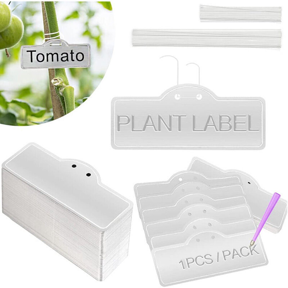 50 aluminium tuinlabels, geschikt vooralen buitenborden, plantenlabels geschikt voor in de tuin, aluminium tuinborden