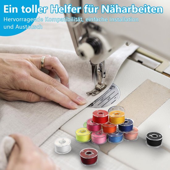 Nähgarn Set met 25 Spoelen voor Nähmaschine in Wit — afbeelding 4