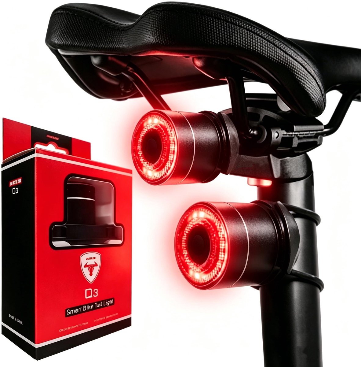 Solidchoice - Slimme LED Achterlicht met 4 Lichtmodi en Remsensor