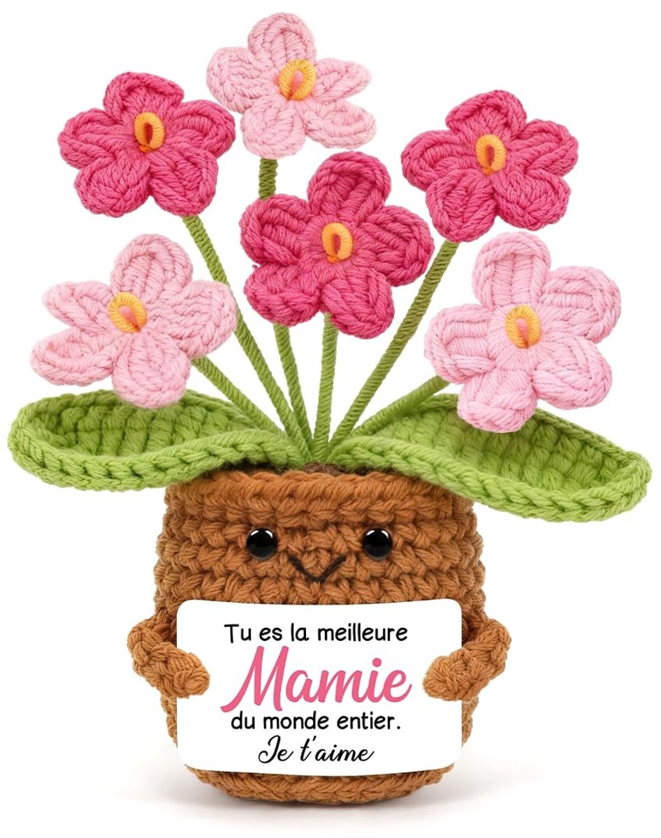 Solidchoice - Gebreide Bloemen als Cadeau voor Grootmoeder