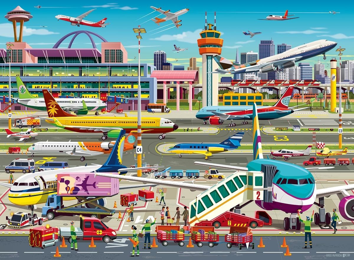 Solidchoice - Airport Central Puzzel van 150 Stukken voor Kinderen