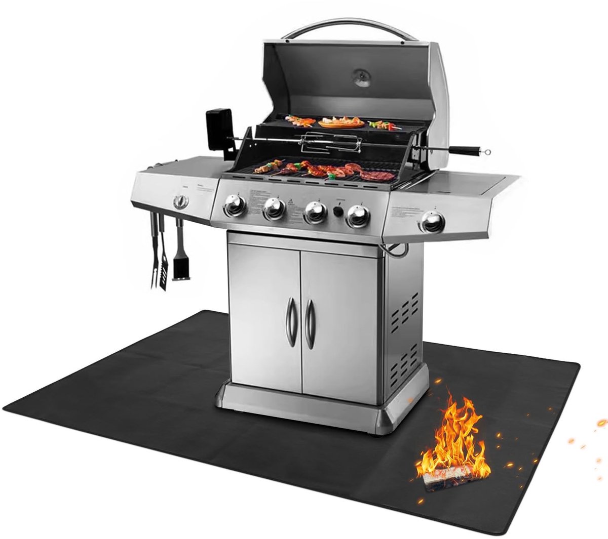 Solidchoice - Vuurvaste Warmtebeschermingsmat voor BBQ en Open Haard