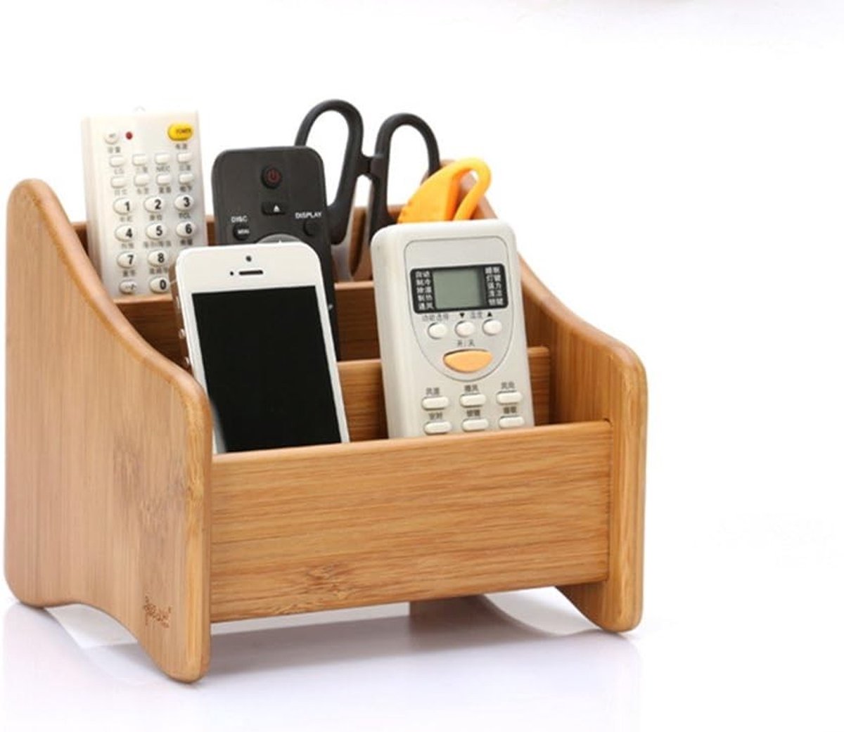 Multifunctionele Houten Opbergdoos voor afstandsbedieningen, brillen, smartphones en make-up - Desk Organizer en Badkamer Organizer