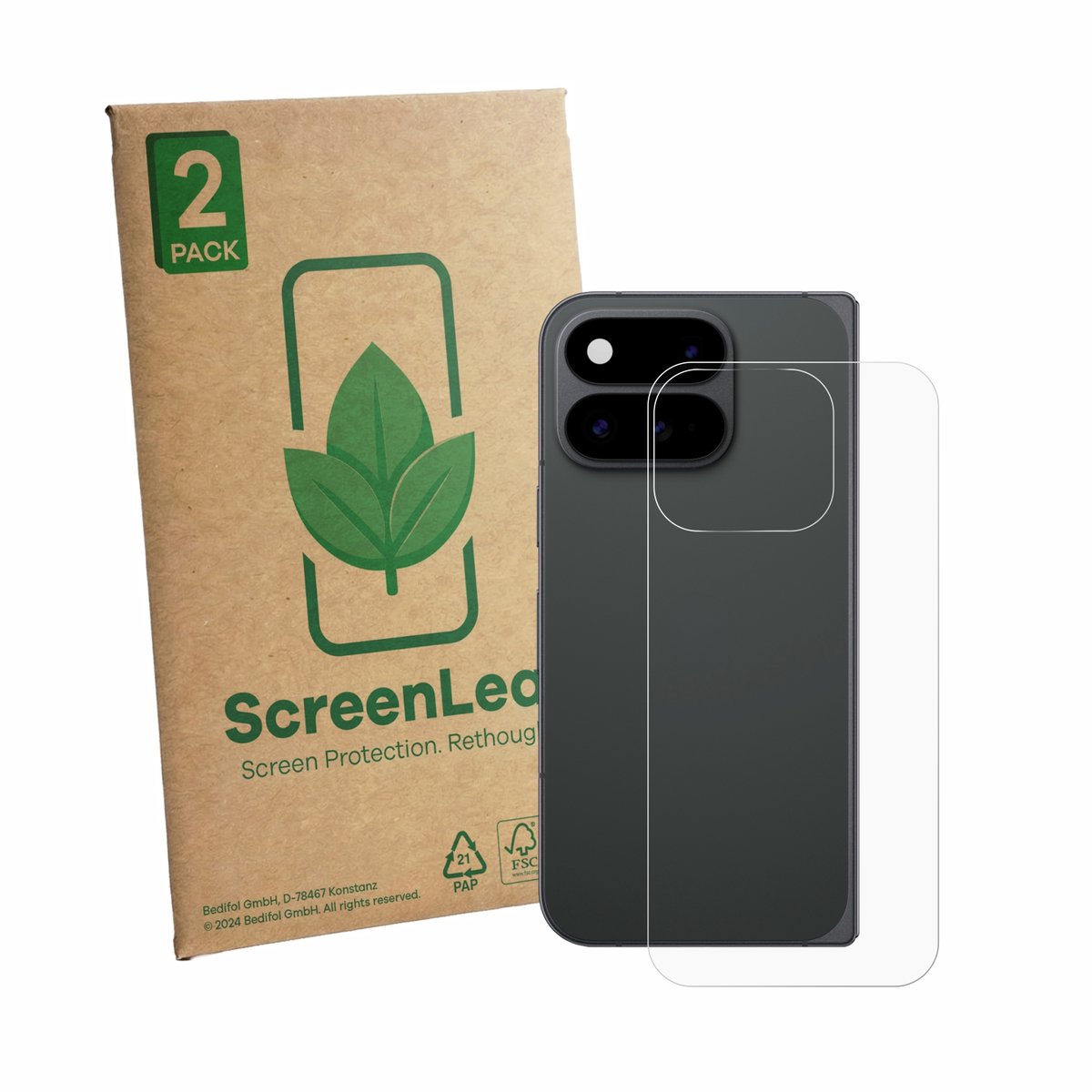2 Stuks Screenprotector voor Google Pixel 11 Pro Fold (Achterkant) - Hoogwaardige Beschermfolie transparant