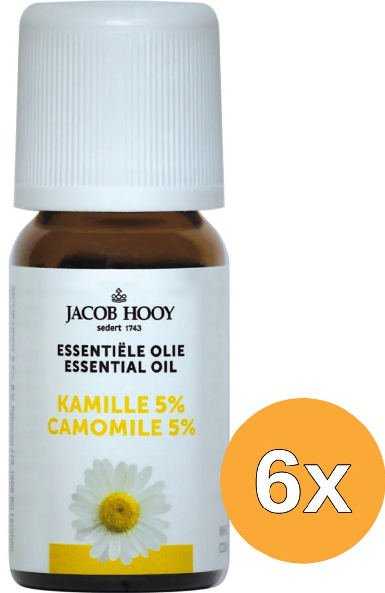 6x Jacob Hooy Kamille etherische olie (10 ml)