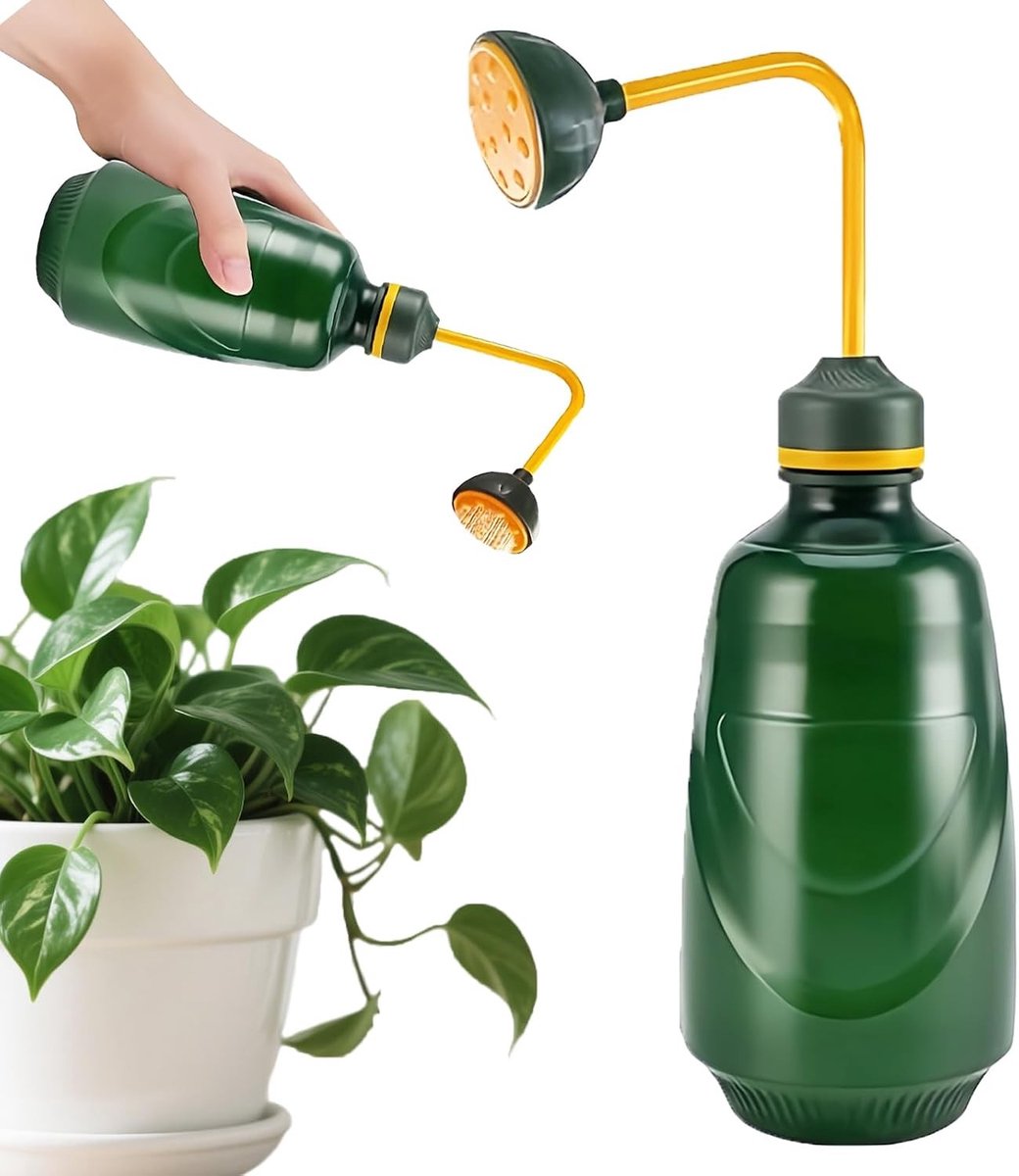 Gieter met zachte sproeier, SilverChry Bonsai Gieter, Bloemengieter Hulp, Zachte sproeier Beschermende Watergift, Balsproeier voor Planten 450ml, Bloemengieter, Zachte sproeier Beschermende (Groen)