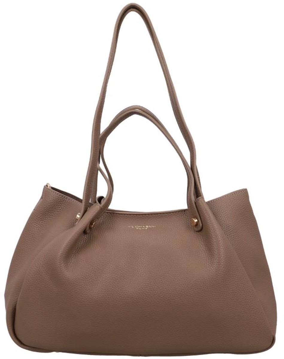 Flora & Co Joey Large Handtas Dames - Imitatieleer - Taupe