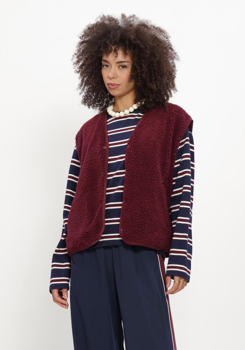 Catwalk Junkie Teddy Bodywarmer Blazers Dames - Bordeaux - Maat 36