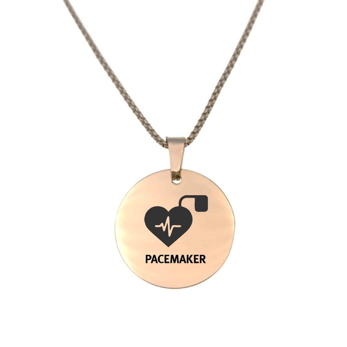 Ketting | Rond | RVS | Rosegoud | Pacemaker