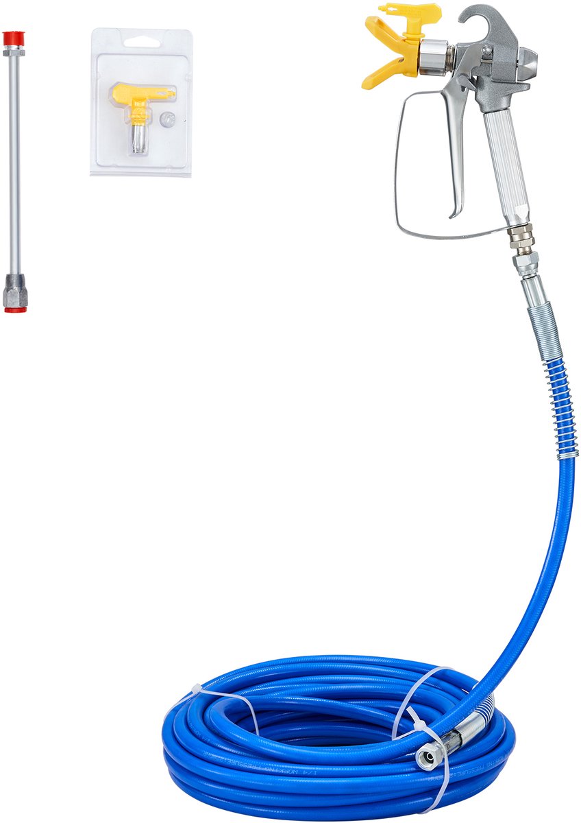 Mura Verfspuit - Spuitpistool - Hogedrukslang - Paint Sprayer - 3600 PSI Hogedruk - 15m Slanglengte - 517 Spuittip Inbegrepen