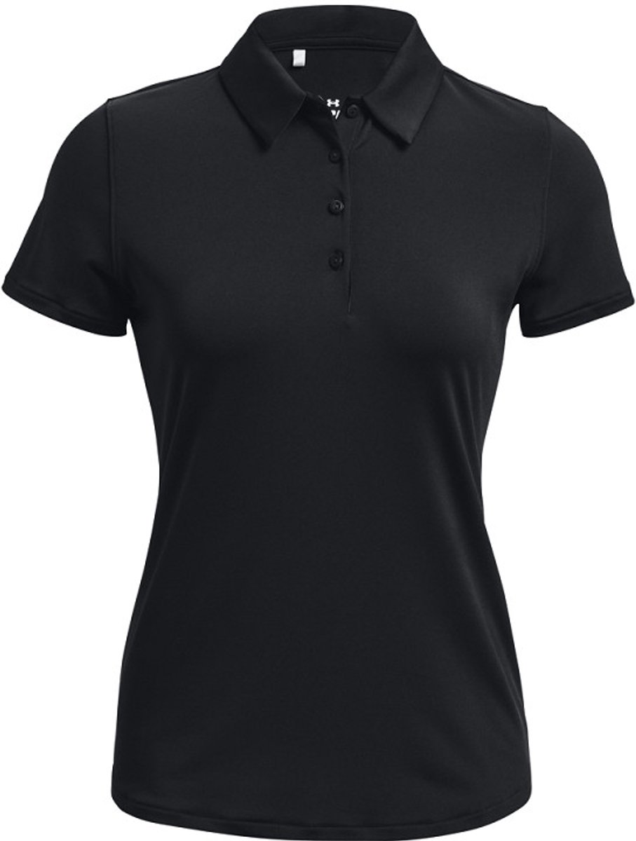 Dames Golfpolo Under Armour Zinger Short Sleeve Midnight Zwart Maat L