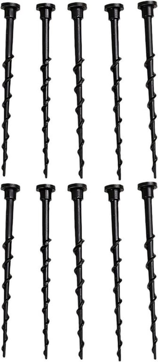 Tentpinnen - 40 stuks kunststof grondankers - 14 cm - voor tentrand - Tuin - terras - Zwart - 40 stuks